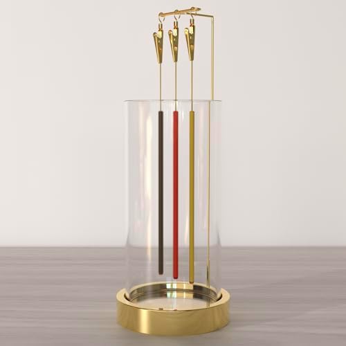 HaisWonsa Incense Holder Ash Catcher - Gold Modern Metal Vertical Burner for Sticks