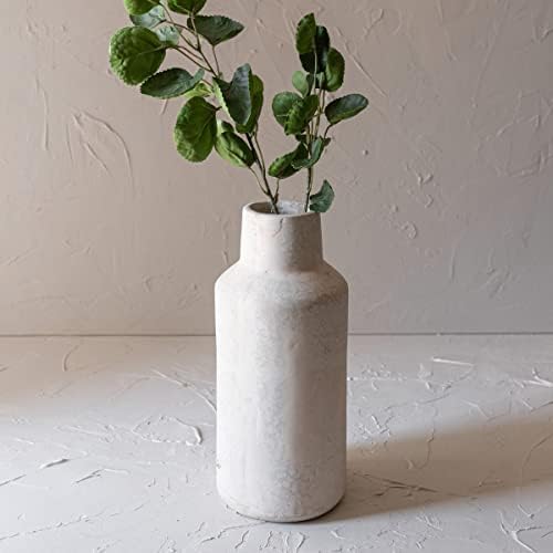 White Paper Mache Vase by Foreside Home and Garden