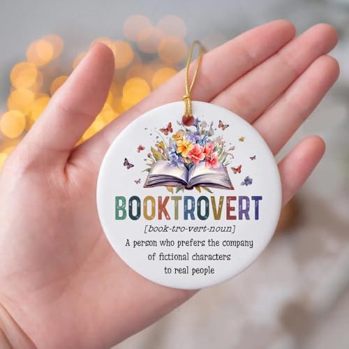 Booktrovert Ornament - Funny Book Lover Gift