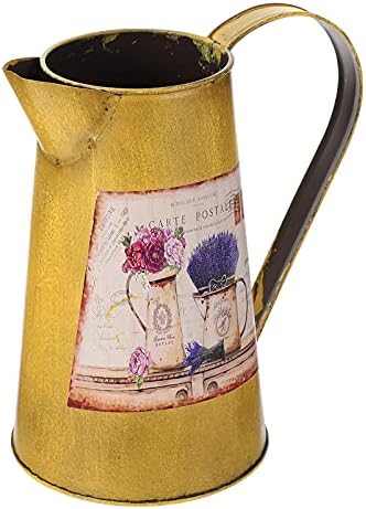 Cabilock Iron Jug Vase Yellow French Country Style