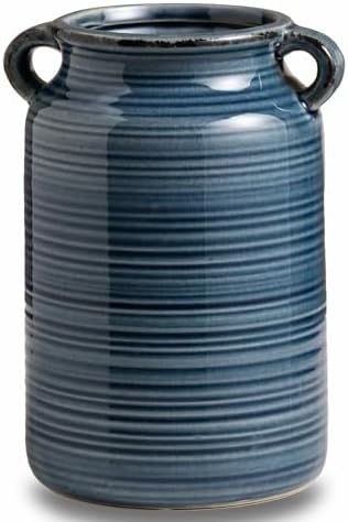 Ceramic Rustic Blue Flower Vase 59x86