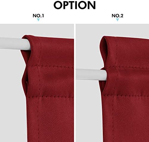 Deconovo Blackout Door Curtain - Thermal Insulated Privacy Curtain for French and Front Doors with Adjustable Tieback