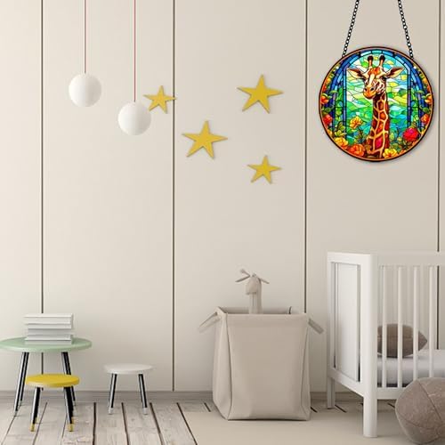 MATIHAY Giraffe Acrylic Wall Hanging - Funny Tropical Decor for Home and Party