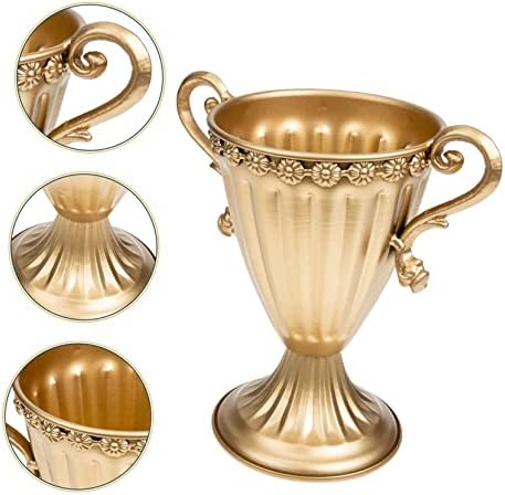 Stobaza Tall Gold Vase Iron Flowerpot Planter Indoor Urn