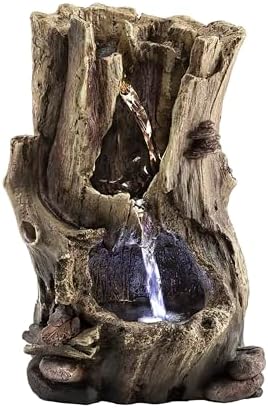 Alpine Corporation WIN326 Tabletop Rainforest Tree Trunk Water Fountain