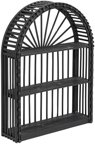 Creative Co Op Arched Wall Shelf Black