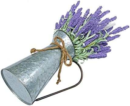 Vintage Galvanized Flower Vase for Home Decor