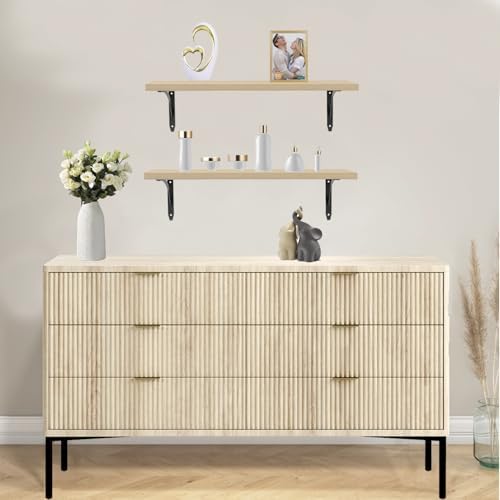 White Oak Floating Shelves 315 in Heavy Duty Set of 2
