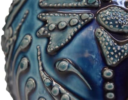 EliPOT Turkish 12 Inch Ceramic Swan Vase Turquoise Alpha