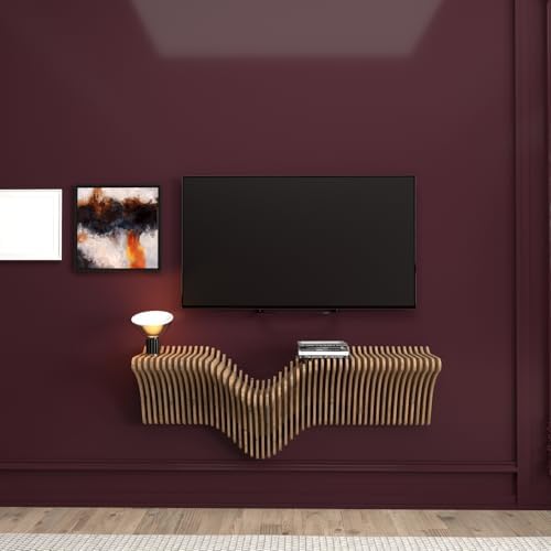 Batamex 40 Inch Wavy Floating Shelf Modern Design