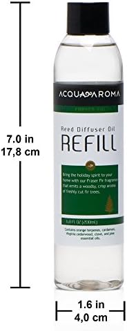 Acqua Aroma Fraser Fir Reed Diffuser Oil Refill 68 FL OZ Christmas Fragrance