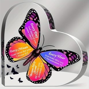 Valentines Day Heart-Shaped Acrylic Desktop Ornament Set for Mothers Day and Fathers Day