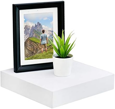 WELLAND 9 14 Inch White Floating Shelves for Wall