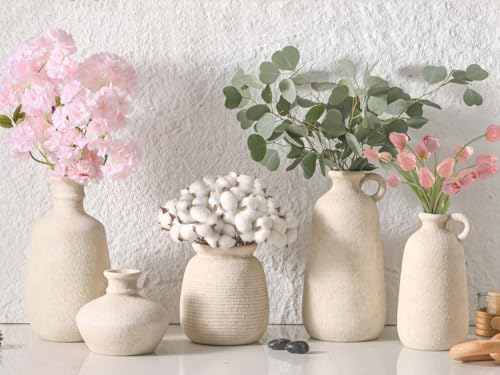 Ceramic Rustic Vase 128 Inch Home Decor Pottery