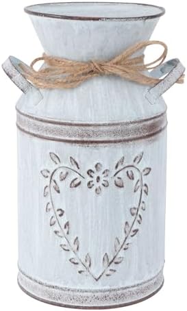 Retro Heart Shaped Metal Vase for Home Decor Centerpieces