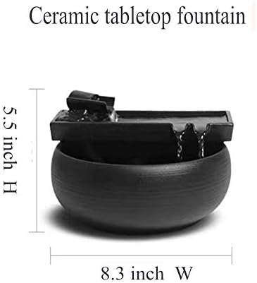 Ceramic Tabletop Fountain for Indoor and Outdoor Use