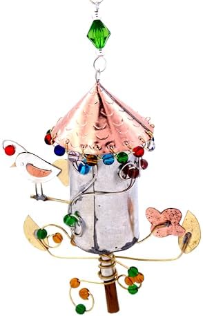 Handcrafted Metal and Glass Bead Ornament