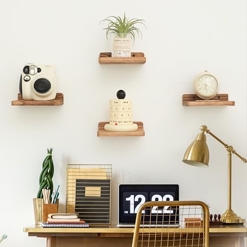 NIUBEST Small Floating Shelf - 5x6 Inch Set of 3