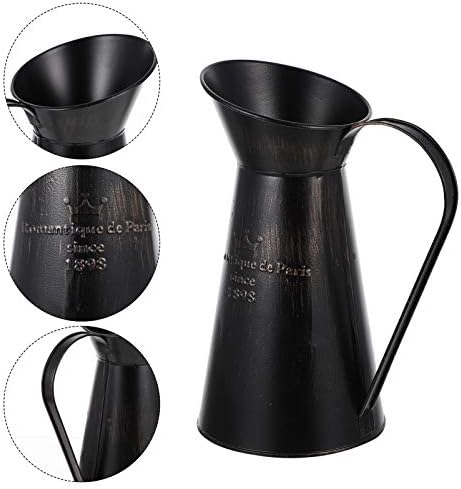 Black Metal Vase Rustic Farmhouse Decor