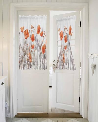 Door Curtains with Tiebacks for French Doors