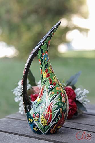 EliPOT Turkish 10 Inch Ceramic Swan Shape Vase