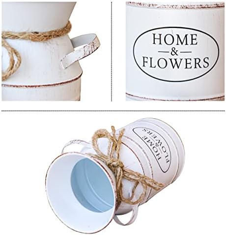 MISIXILE Rustic Farmhouse Vase Galvanized Milk Can