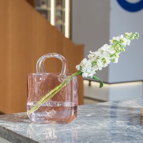 106 Inch Clear Glass Vase with Bubble Design for Valentines Day and Wedding Anniversaries