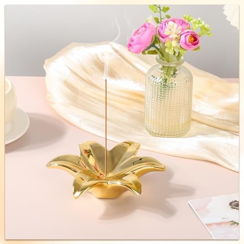 Eunoir Blooming Flower Incense Holder Gold