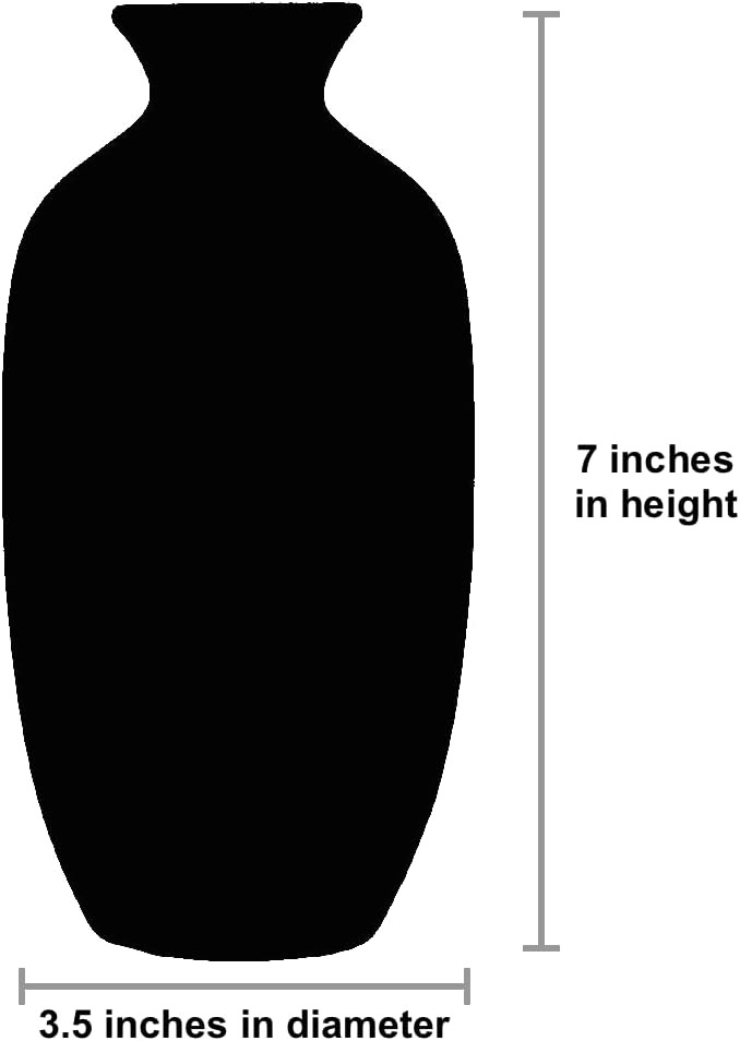 RAAQUU Koban 7 Inch Raku Clay Decor Vase - Carbon Half Copper Matte