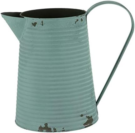 Cabilock Rustic Metal Flower Vase Vintage Pitcher
