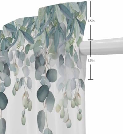 PANJINEXT Door Curtains 54x40 Sheer Privacy Drapes
