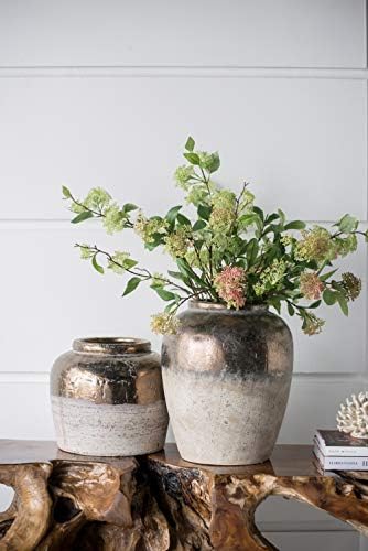 11 Inch Candia Ceramic Vase Sienna Brown