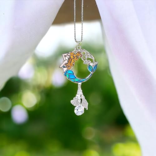 Ganz Colorful Mermaid Car Charm with Crystals