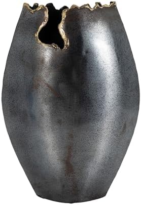Sagebrook Home Modern Metal Vase 14 Inch Black