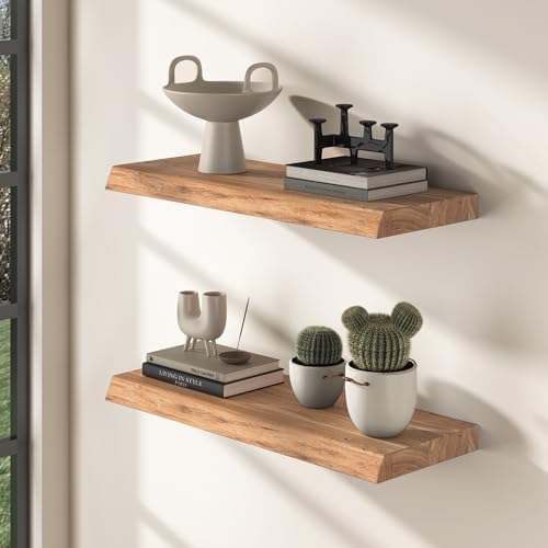 Fun Memories Floating Shelves 24 Natural Set of 2