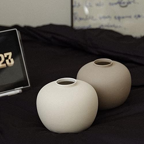 Full Moon Vase for Flowers and Hydroponics 65 x 72 Matte Crme