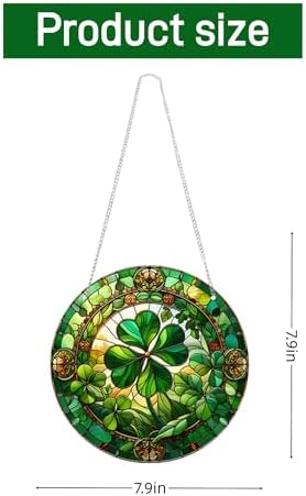 2 Pack Lucky Irish Shamrock Gift St Patricks Day Ornament Good Luck Hanging Decor