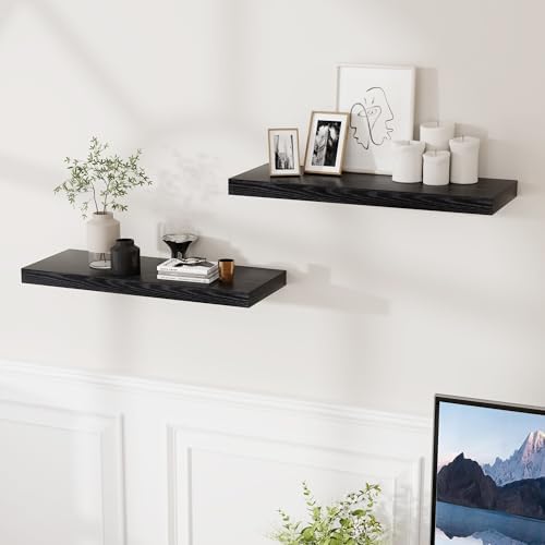 24 Inch Rustic Floating Shelf Set of 2 for Home Decor