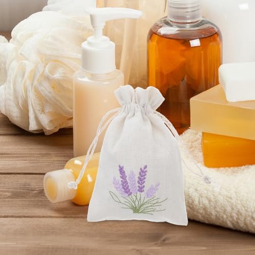 10pcs Lavender Cotton Drawstring Aromatherapy Bags