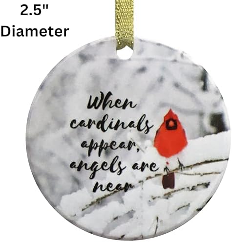Memorial Christmas Ornament - When Cardinals Appear Angels Are Near