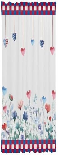 PANJINEXT Door Curtains 54x72 Wildflower Plaid Panel