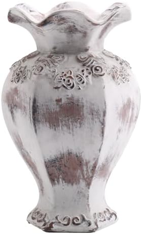 Rustic Farmhouse White Ceramic Vase 85 Inches