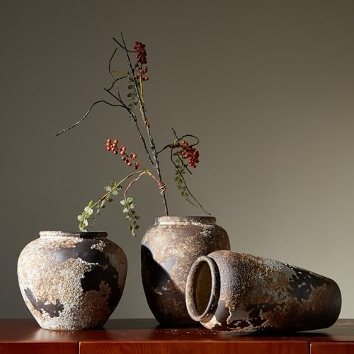 Smiletag Rustic Terracotta Vase for Home Decor