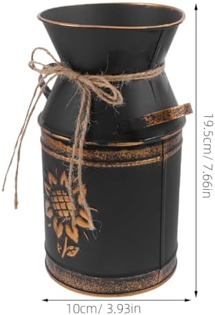 Didiseaon Shabby Chic Vintage Metal Pitcher Vase for Farmhouse Decor