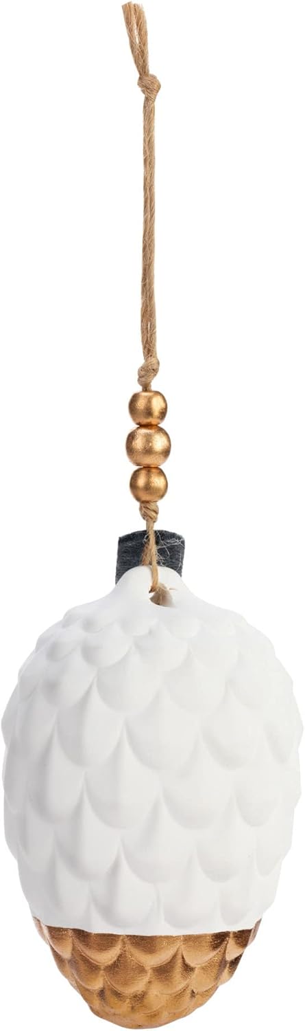 DEMDACO Pinecone White 3 Inch Fragrance Diffuser Ornament Set of 2