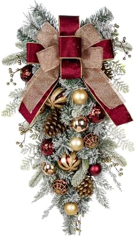 30 Inch Teardrop Swag Wreath Artificial Christmas Decor