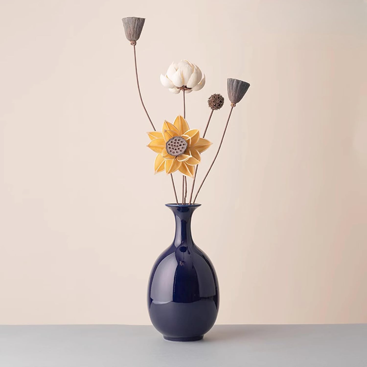 Altar Blue Ceramic Vase 866 Inch Handmade Decor