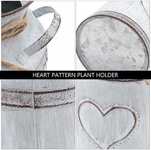 IMIKEYA Vintage Metal Flower Vase for Rustic Home Decor