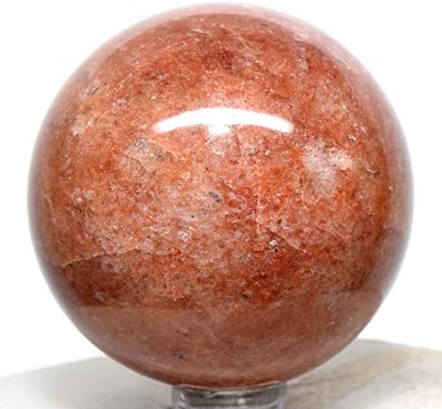 HQRP 52mm Golden Quartz Sphere with Stand
