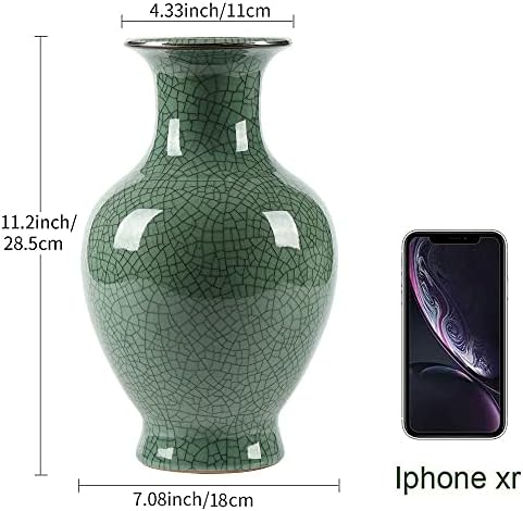 Chinese Ceramic Ice Crack Glaze Vase Vintage Decor